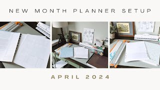 New Month Planner Set Up April 2024 [upl. by Barbie]