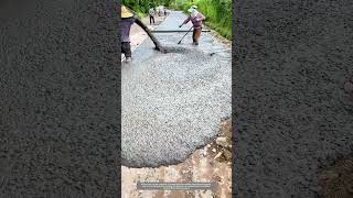 Rural Road Concrete Pouring Seems Yet Isnt Satisfactory [upl. by Ylrebnik]