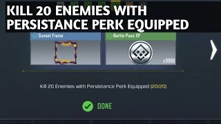 KILL 20 ENEMIES WITH PERSISTANCE PERK EQUIPPED CONNOISSEUR CALL OF DUTY MOBILE COD MOBILE CODM [upl. by Zipnick]