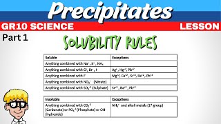 Precipitates Grade 10  Part 1 [upl. by Lilli]