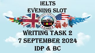 7 September 2024 IELTS  Writing Task 2  Academic  Exam Review  INDIA [upl. by Yajiv662]