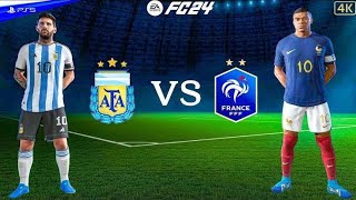 FC24  Messi  Mbappe  ARG vs FRA  Look who is Greatest of all times  PS5 Game Play [upl. by Euqinad]