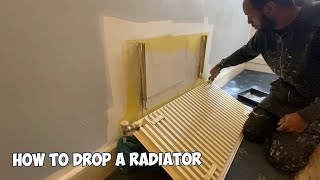 How to drop a radiator  Remove a radiator for decorating painting wallpapering plastering [upl. by Zared]