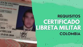 Cómo DESCARGAR CERTIFICADO de LIBRETA MILITAR Colombia ✅🪖 [upl. by Eicram]