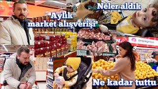 Aylık market alışverişimiz 🛒 Ne kadar tuttuna şaşırdık Neler aldık 📸 VLOG [upl. by Novj]