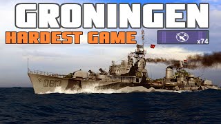 Hardest game  Groningen  3k Base XP Carry  World of Warships [upl. by Adonis]