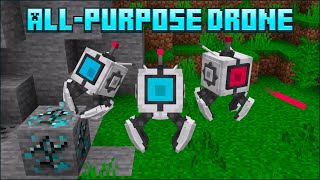 AllPurpose Drone  AddOn  Minecraft PE Bedrock 121 [upl. by Zumwalt256]