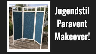 DIY Jugendstil Paravent Makeover Raumteiler mit Spiegel [upl. by Tamas]