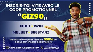 Meilleur code promo sur 1XBET 1WIN MELBET et 888STARZ [upl. by Ilyse]