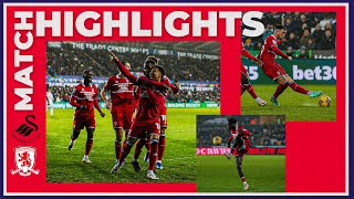 Match Highlights  Swansea City 1 Boro 2  Matchday 22 [upl. by Webster]