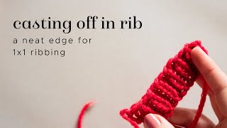 Knitting tutorial Casting off in rib [upl. by Morrissey]