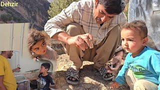 Making a water tank faucet and bringing blocks to the house by Aghaqarbun [upl. by Adai]