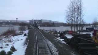 Cab Ride on Nordland line railway winter 01 [upl. by Dnomra]