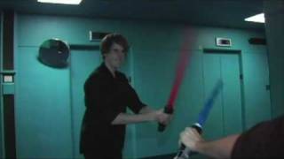 Lightsaber Duel  RAW FOOTAGE [upl. by Ahswat]