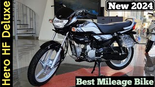 2024 Hero HF Deluxe Review  Best Mileage Bike  On Road Price [upl. by Dorina]