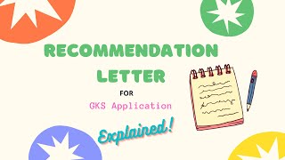 GKS Graduate  All about Form 5 Letter of Recommendation LOR  Explained English [upl. by Burnight]