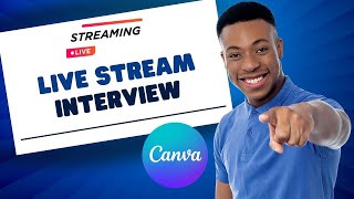 How to Create Live Stream Interview Overlays Canva   EASY [upl. by Seidler]