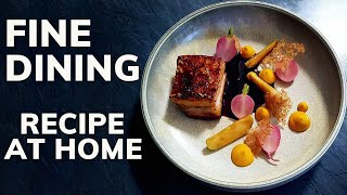 How to cook PORK BELLY like a pro AT HOME  Fine Dining Recipe [upl. by Khalid]