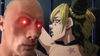 The Rock reacts to Jolyne mstbation scene Stone Ocean [upl. by Seraphine523]