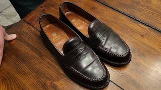 Alden Shell Cordovan Iconic Shoe and Boot Review Leisure Handsewn Penny Loafer and Tanker Boot [upl. by Calesta80]