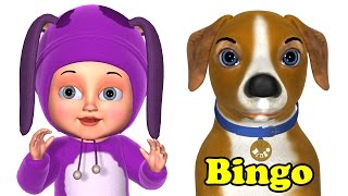 Bingo Dog Song  Bingo Kids Songs 3D Animation Bingo Nursery Rhymes for Children [upl. by Eenot260]