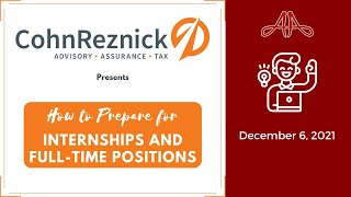 CohnReznick Fall 2021  CSUN Accounting Association  Internships and FullTime Positions [upl. by Inan]