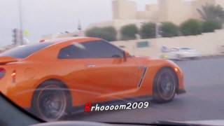 Orange Nissan GTR R35 in Action [upl. by Gitt]