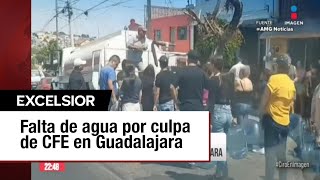 En Guadalajara se quedan sin agua por falla eléctrica [upl. by Htiel]