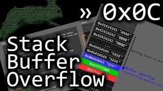 First Stack Buffer Overflow to modify Variable  bin 0x0C [upl. by Enner]