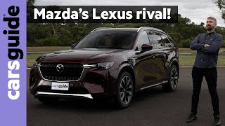 The 100K Mazda 2023 Mazda CX90 review 6cylinder 7seat Volvo XC90 SUV rival prototype tested [upl. by Aisekal]