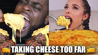 WHEN MUKBANGERS TAKE CHEESE TOO FAR compilation [upl. by Efioa]