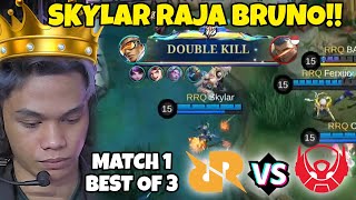 SKYLAR RAJA BRUNO DI KASI BRUNO WAH BTR BERCANDA INI MATCH 1 RRQ VS BTR [upl. by Aligna]