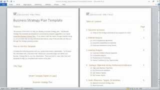 Business Strategy Plan Template [upl. by Einallem]