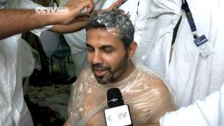 Hajj Pilgrims Shave their Heads [upl. by Fowkes]