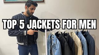 TOP 5 JACKETS FOR MEN IN 2024  BUDGET JACKET HAUL [upl. by Rialc123]