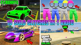 SOLO 10 GTA Glitches In 1 Video After 168 The Best GTA 5 Glitches All In 1 Video [upl. by Bullock]