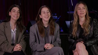 HAIM Sisters Talk Licorice Pizza Touring amp quotHanukkah Songquot Remix [upl. by Peednus]