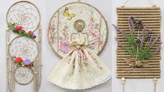 7 Amazing jute Wall Hanging Craft Ideas decor your home out of scrap [upl. by Leelah]