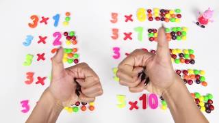 🔴 Aprende la Tabla de Multiplicar del 3 con SKITTLES [upl. by Sadinoel]