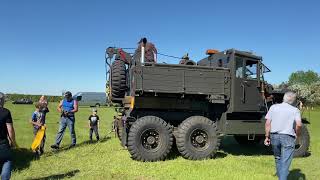 SCAMMELL EXPLORER RECOVERING SCANIA RUTLAND SHOW [upl. by Thorley]