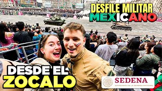 VIVIMOS el DESFILE MILITAR MEXICANO con la SEDENA por PRIMERA VEZ en el ZÓCALO 🇲🇽 acabé llorando [upl. by Ekusuy]