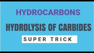 Hydrolysis of Carbides  Super Trick with Explanation  IIT  NEET amp Boards [upl. by Wade891]