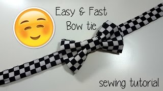 Sewing Tutorial  Fast Easy Bow tie [upl. by Ldnek]