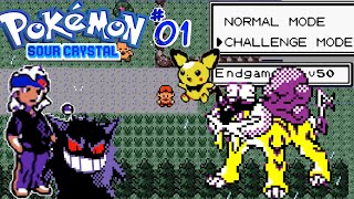 RAIKOU at the 3rd GYM ALREADY  Pokémon Sour Crystal v50 GBC ROM Hack 01 [upl. by Sellers]