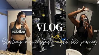 Vlog STARTING MY 30 DAY WEIGHT LOSS JOURNEY MEAL PREPPING WORKING OUT  MORE [upl. by Eirrab]