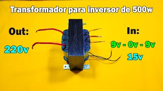 Como fabricar un trasformador para inversor de 12v a 220v110v AC  500w [upl. by Anassor994]