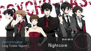 Ling Tosite Sigure  Abnormalize Nightcore [upl. by Anstus671]