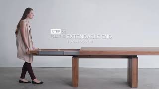 How to Open the Double Extendable Dining Table  Soul amp Tables [upl. by Paquito319]