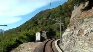 Centovalli railway drivers view 13 LocarnoDomodossola チェントヴァッリ鉄道 [upl. by Nalyr709]