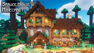 Minecraft How to build a Spruce House  Tutorial [upl. by Fuhrman803]